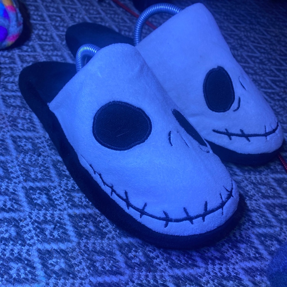 Check the Skellington the nightmare before Christmas slippers